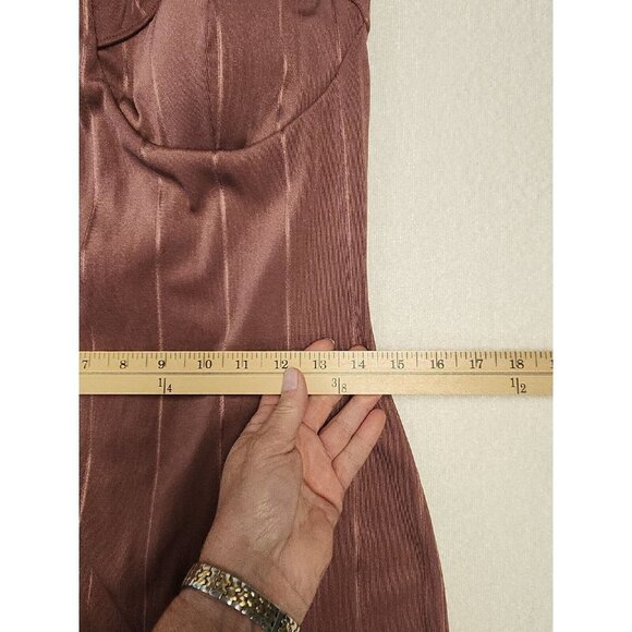 Charlotte Russe High Neck Sleeveless Maxi Dress Mauve Sz XL New - Picture 3 of 8